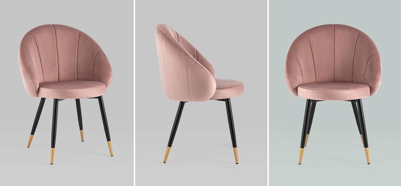 Стул Alberto Chair Розовый Велюр Стул Alberto Chair Розовый Велюр - Loft-Concept в Грозном