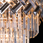 Люстра многоярусная с переплетенными металлическими элементами черного и золотого цвета и прозрачными хрустальными подвесками Empire Chandelier Crystal варинант исполнения - 5 | Loft Concept в Грозном