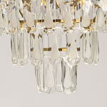 Люстра многоярусная с овальными прозрачными подвесками 36 см Harmonica варинант исполнения - 10 | Loft Concept в Грозном