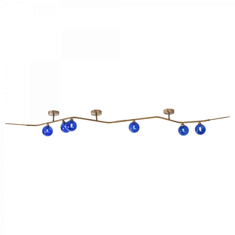 Бра Cherry FLUSH MOUNT Wall Lamp blue Глянцевое золото Синий Бра Cherry FLUSH MOUNT Wall Lamp blue Глянцевое золото Синий в Грозном | Loft Concept