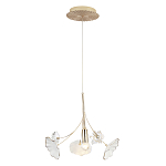 Подвесной светильник с белыми и прозрачными цветочными лепестками Wintery flovers варинант исполнения - 2 | Loft Concept в Грозном