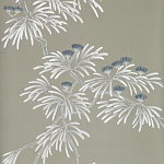 Обои ручная роспись Silk Tree Special Colourway on Pale Grey dyed silk варинант исполнения - 1 | Loft Concept в Грозном