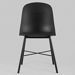 Стул из прочного пластика на металлическом основании Anora Black варинант исполнения - 4 | Loft Concept в Грозном