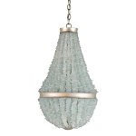 Люстра с каскадом из стеклянных декоративных элементов Shining Sea Glass варинант исполнения - 2 | Loft Concept в Грозном