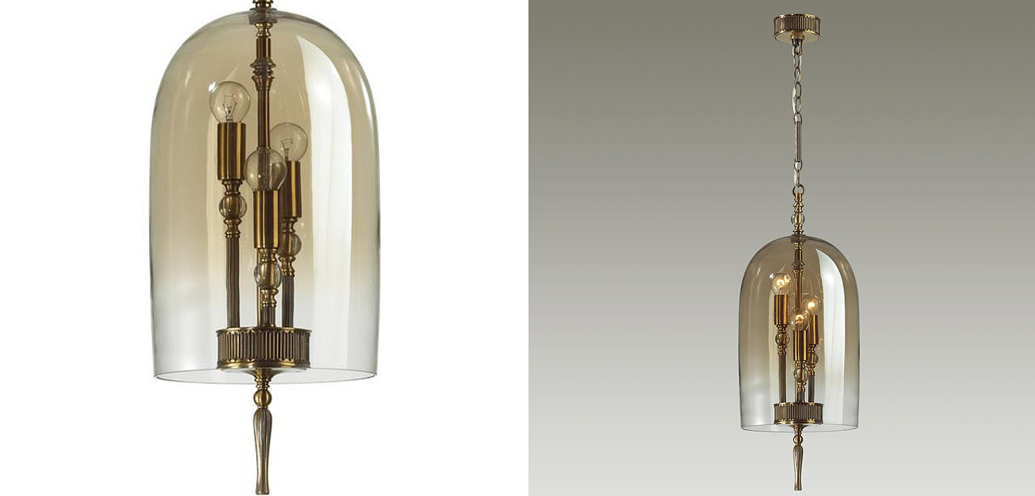Подвесной светильник Glass Dome Bronze 24 Подвесной светильник Glass Dome Bronze 24 - Loft-Concept в Грозном