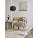 Кресло полукруглое мягкое с буклированной обивкой Armchair with Boucle Upholstery варинант исполнения - 9 | Loft Concept в Грозном