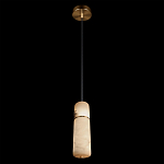 Подвесной светильник с цилиндрическим плафоном из белого алебастра Cryptocrystalline Stone варинант исполнения - 4 | Loft Concept в Грозном