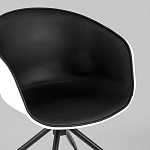 Офисное кресло из пластика с мягким сиденьем Eggshell Black варинант исполнения - 7 | Loft Concept в Грозном