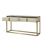 Консоль прямоугольная на золотом каркасе с 2-мя ящиками Warwick варинант исполнения - 2 | Loft Concept в Грозном