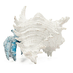 Статуэтка голубой рак с белой раковиной Marine Accessories варинант исполнения - 4 | Loft Concept в Грозном