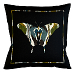 Подушка декоративная бабочка сине-зелёный орнамент Ikat Pattern варинант исполнения - 1 | Loft Concept в Грозном