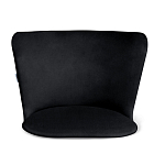 Барный стул со спинкой на 4-х коричневых ножках Черный Велюр Ava Charm варинант исполнения - 3 | Loft Concept в Грозном