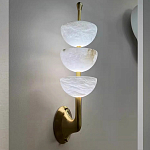 Бра с 3-мя мраморными плафонами в форме чаши Warm Marble Light варинант исполнения - 3 | Loft Concept в Грозном