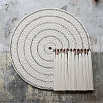 Художественный Гобелен Макраме White Disk Harmony варинант исполнения - 2 | Loft Concept в Грозном