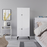 Комод белый с 4-мя дверцами на металлических ножках SPARK MULTIPURPOSE CABINET WHITE варинант исполнения - 1 | Loft Concept в Грозном