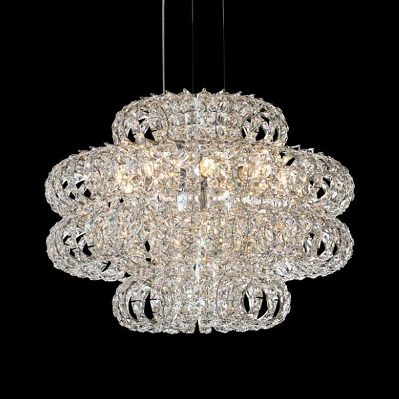 Люстра круглая с россыпью хрусталя Perfection of Diamonds Хром Прозрачный Люстра круглая с россыпью хрусталя Perfection of Diamonds Хром Прозрачный в Грозном | Loft Concept