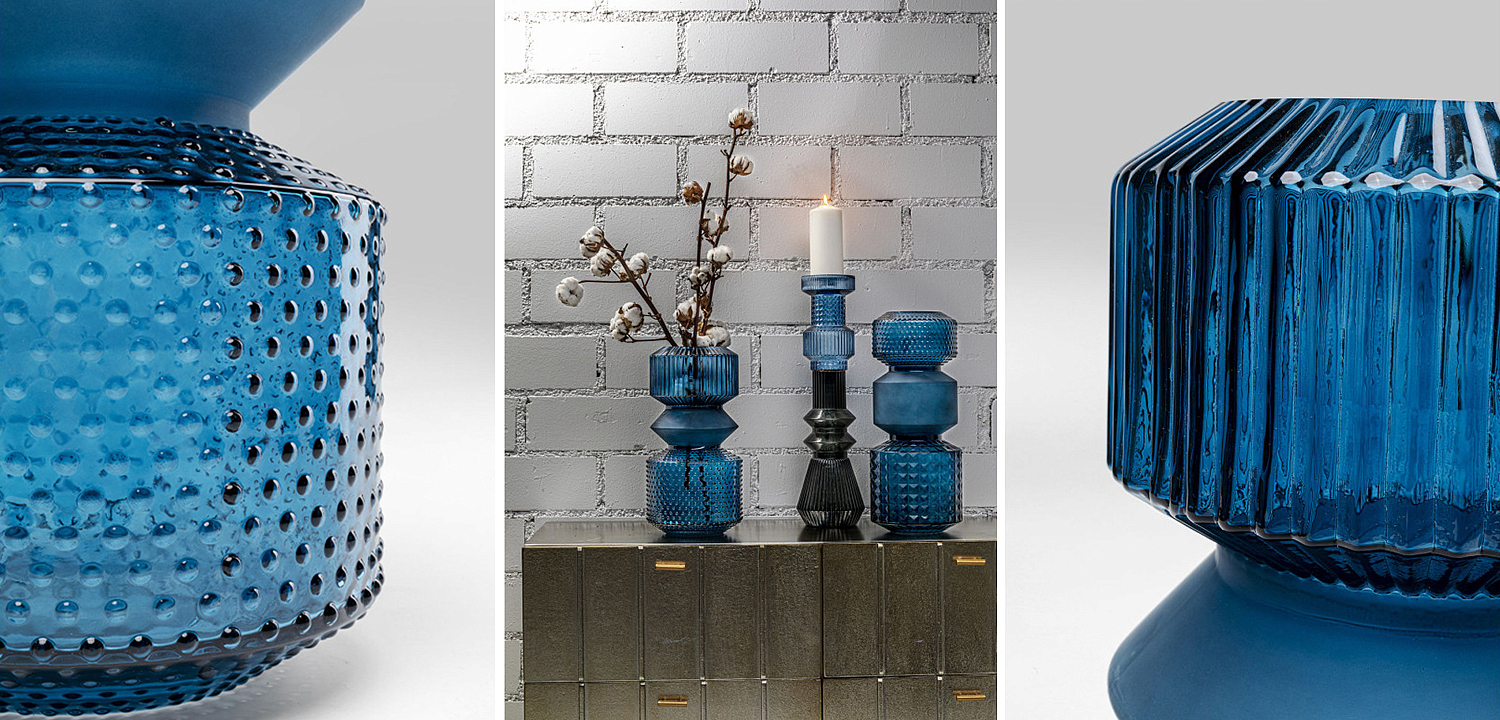 Ваза Geometric Blue Glass Vase 36 Ваза Geometric Blue Glass Vase 36 - Loft-Concept в Грозном