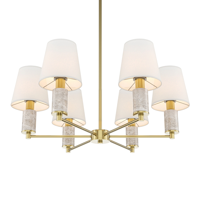 Люстра подвесная Lira Латунь Серый Белый в Грозном | Loft Concept 