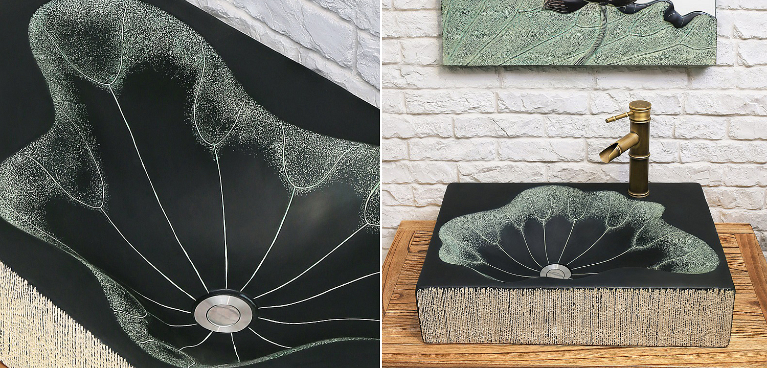 Раковина Lotus Leaf Rectangle Раковина Lotus Leaf Rectangle - Loft-Concept в Грозном
