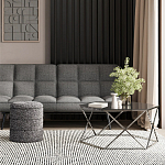 Пуф Three Gray в ткани букле серого цвета варинант исполнения - 3 | Loft Concept в Грозном