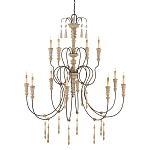 Люстра с состаренными резными элементами Big Graceful Profile варинант исполнения - 4 | Loft Concept в Грозном