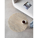 Столик приставной с круглой столешницей Textured Cream Table варинант исполнения - 5 | Loft Concept в Грозном