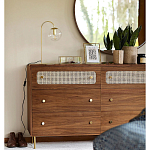 Комод с 6-ю ящиками с декором из ротанга Degarmo Chest of Drawers варинант исполнения - 6 | Loft Concept в Грозном