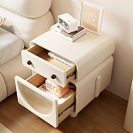 Тумбочка прикроватная с ящиком и стеклянной дверцей Робот Robot Bedside варинант исполнения - 1 | Loft Concept в Грозном