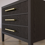 Тумба Primo  с тремя ящиками шпон темный орех варинант исполнения - 4 | Loft Concept в Грозном