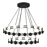 Люстра двухъярусная с круглыми светодиодными источниками света Maxine Light варинант исполнения - 4 | Loft Concept в Грозном