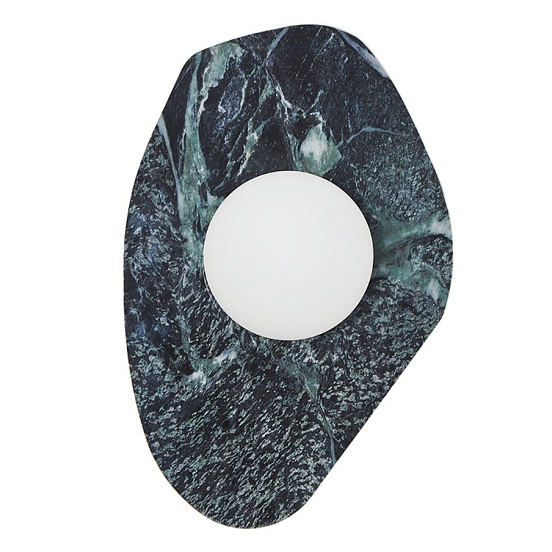 Бра с каменным основанием и плафоном из стекла Amazon Green Shaw Marble Lighting Зеленый Бра с каменным основанием и плафоном из стекла Amazon Green Shaw Marble Lighting Зеленый в Грозном | Loft Concept