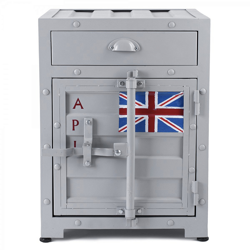 Тумба Union Jack с ящиком и дверью Серый Красный Желтый Оранжевый Черный Белый Синий Зеленый Голубой Бирюзовый Тумба Union Jack с ящиком и дверью Серый Красный Желтый Оранжевый Черный Белый Синий Зеленый Голубой Бирюзовый в Грозном | Loft Concept