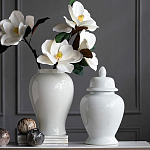 Ваза белая с крышкой однотонная Chinoiserie Ceramics варинант исполнения - 5 | Loft Concept в Грозном