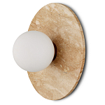 Бра в виде диска с плафоном из матового белого стекла Marble Glow варинант исполнения - 1 | Loft Concept в Грозном