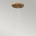 Люстра подвесная золотого цвета с металлическим сетчатым основанием и стеклянными каплевидными подвесками Hinkley варинант исполнения - 11 | Loft Concept в Грозном