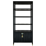 Стеллаж со стеклянными полками Elsa Dreams Black варинант исполнения - 7 | Loft Concept в Грозном