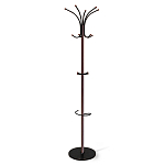 Вешалка коричневая с круглым основанием и черными металлическими крючками Industrial Metal Rust варинант исполнения - 1 | Loft Concept в Грозном