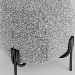 Пуф в ткани букле серого цвета Pikelet варинант исполнения - 4 | Loft Concept в Грозном