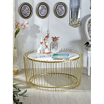 Журнальный столик с столешницей из мрамора на металлическом основании Table Vertical Planes варинант исполнения - 3 | Loft Concept в Грозном