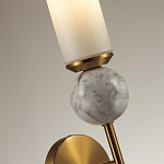 Бра с цилиндрическим матовым плафоном и шаром из камня на металлическом основании Orb Essence варинант исполнения - 6 | Loft Concept в Грозном