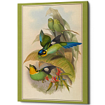 Постер на холсте с изображением птиц Blooming Birds Poster варинант исполнения - 5 | Loft Concept в Грозном