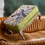 Банкетка из массива бука с изображением птиц и цветов Beige Green Chinoiserie Garden Banquette варинант исполнения - 2 | Loft Concept в Грозном