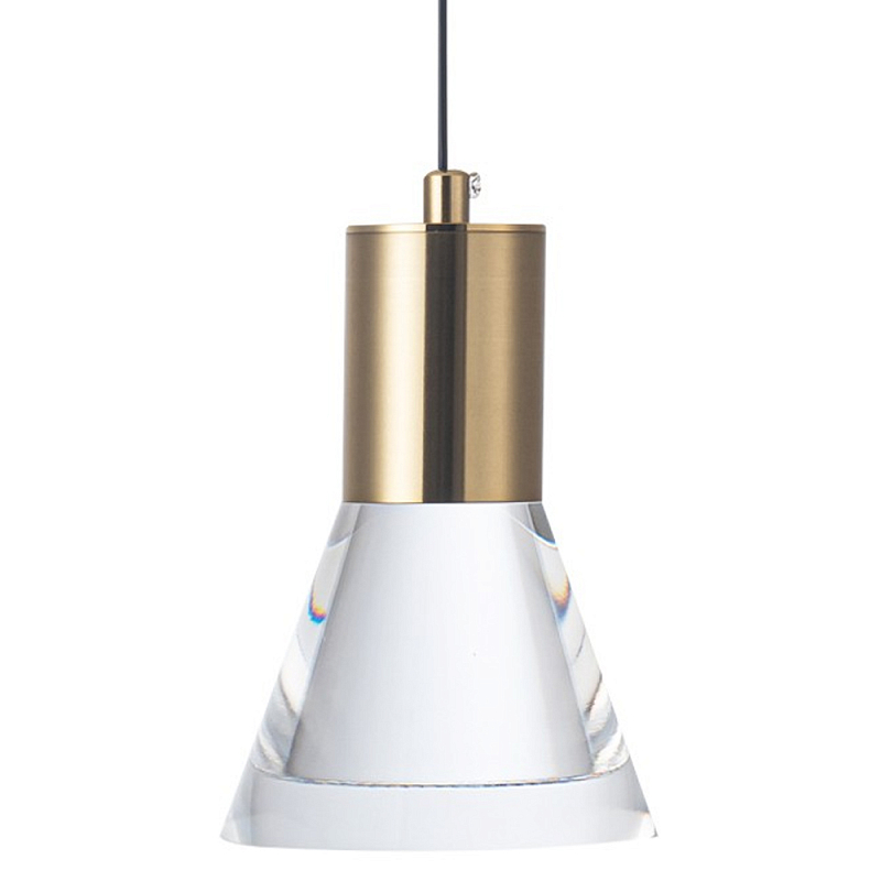 Подвесной светильник Mathieu Acrylic Metal Hanging Lamp Латунь Прозрачный Подвесной светильник Mathieu Acrylic Metal Hanging Lamp Латунь Прозрачный в Грозном | Loft Concept