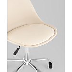 Офисный стул на металлическом основании EGGERY Beige пластик варинант исполнения - 2 | Loft Concept в Грозном