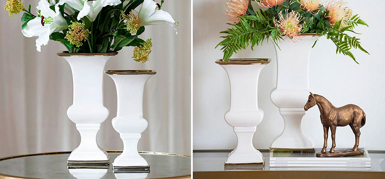 Ваза керамическая белая Sheila - Loft-Concept в Грозном