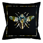 Подушка декоративная пчела сине-зелёный орнамент Ikat Pattern варинант исполнения - 1 | Loft Concept в Грозном