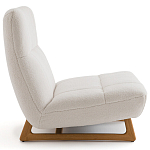 Кресло с обивкой букле Lino White  Boucle Armchair варинант исполнения - 3 | Loft Concept в Грозном