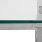 Стол письменный с прозрачной столешницей Corporate Identity варинант исполнения - 3 | Loft Concept в Грозном