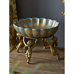 Чаша с орнаментом на бронзовых ножках в виде ангелов Eden Garden варинант исполнения - 5 | Loft Concept в Грозном