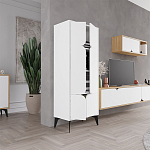 Комод белый с 4-мя дверцами на металлических ножках SPARK MULTIPURPOSE CABINET WHITE варинант исполнения - 8 | Loft Concept в Грозном